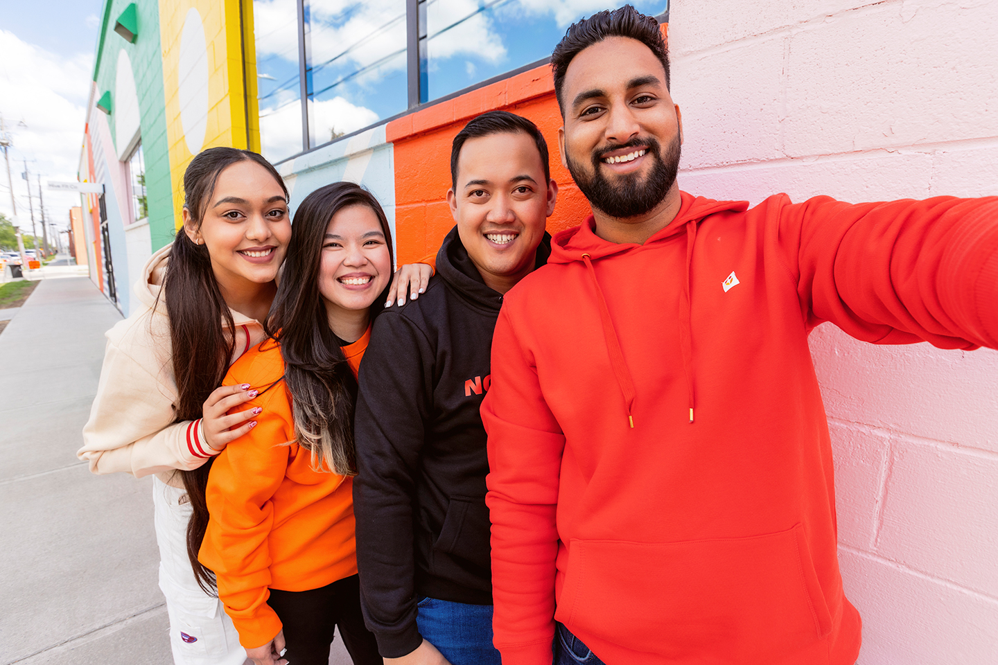 A group of NorQuest students taking a selfie