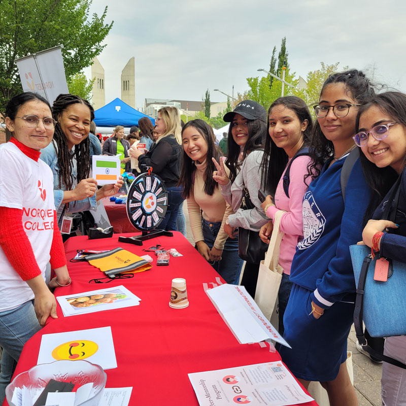 NorQuest students volunteering at the annual block party