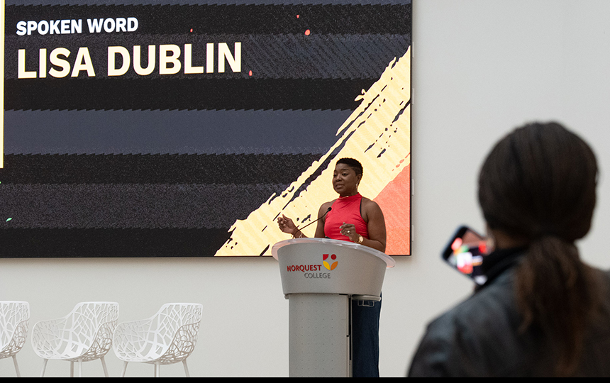 Spoken word artist Lisa Dublin