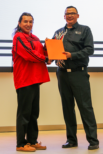 President's medal Rob Gurney receiving his credentials