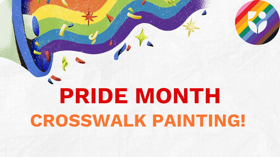 Pride Month Crosswalk Repainting