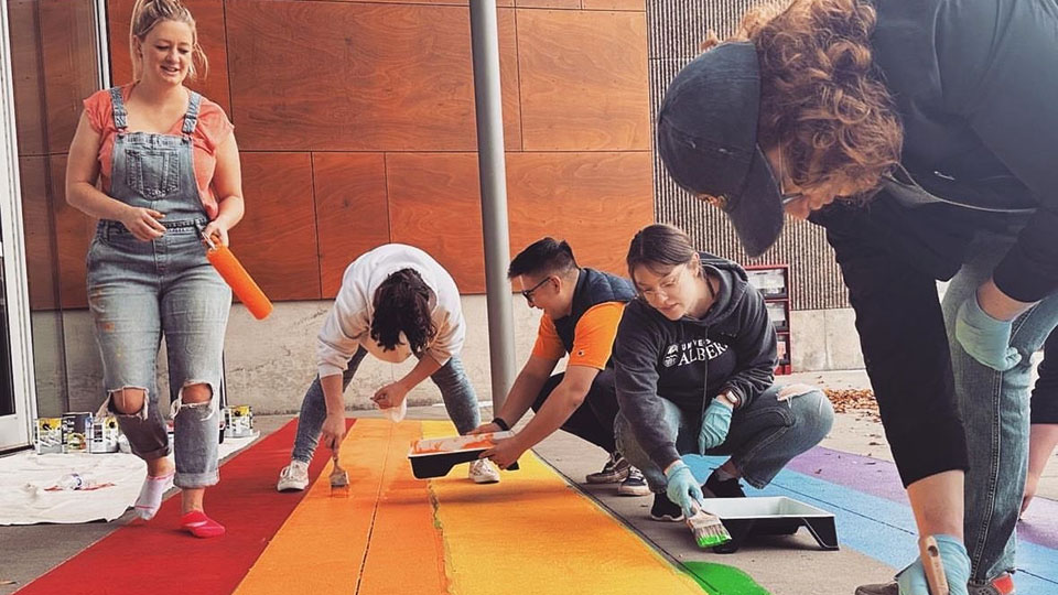 Pride sidewalk painting Image